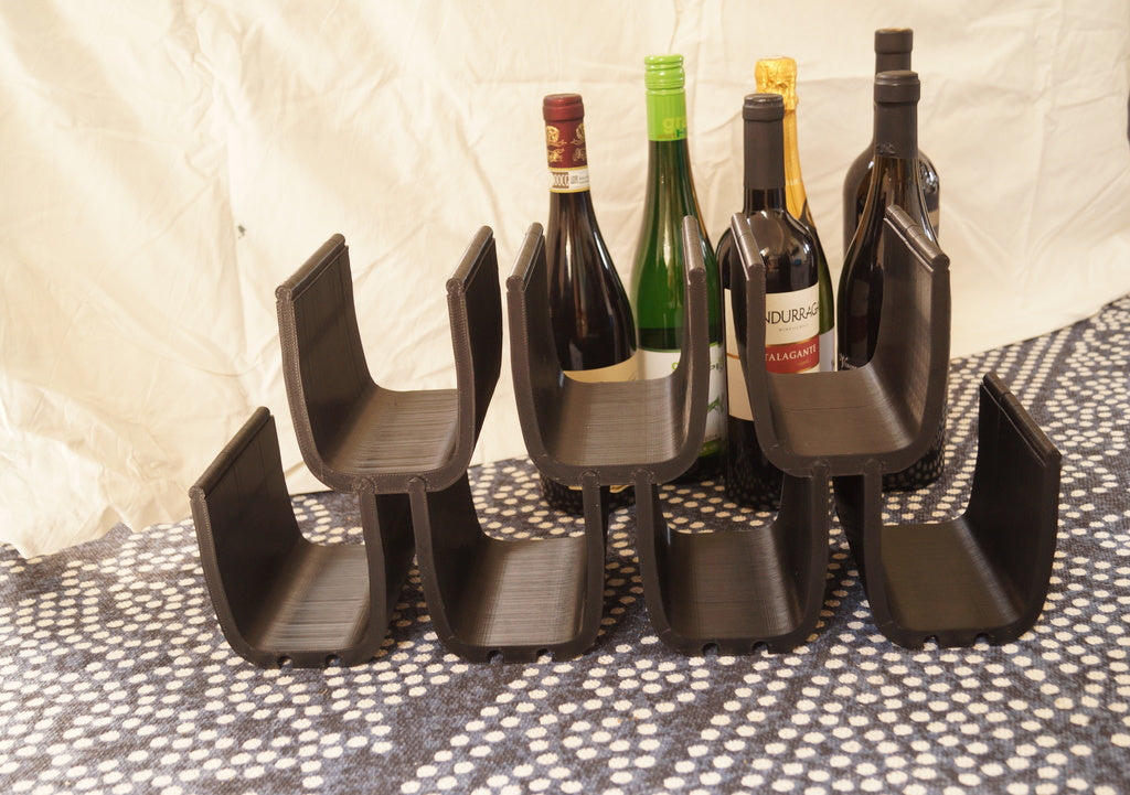 Modulært vinreol til opbevaring af vin og andre objekter