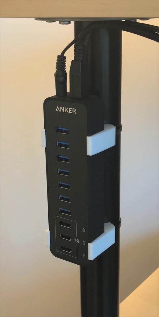 Anker USB Hub Monteringsbeslag til IKEA ADILS Bordben