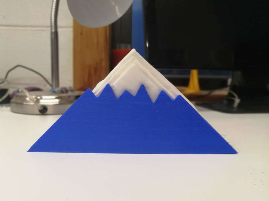 Napkinholder formet som Mount Fuji