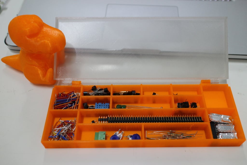 Mini Skrueæske med låg (Hængsel type) til Arduino Projekter