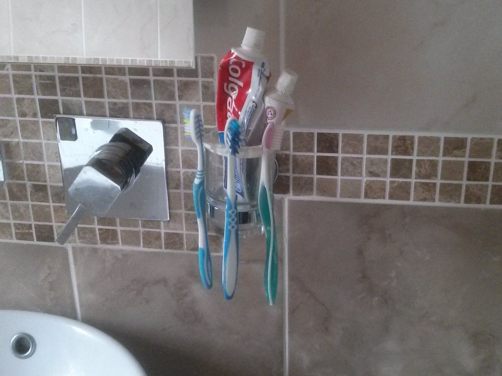 Badeværelses sæbeskål og tandbørsteholder