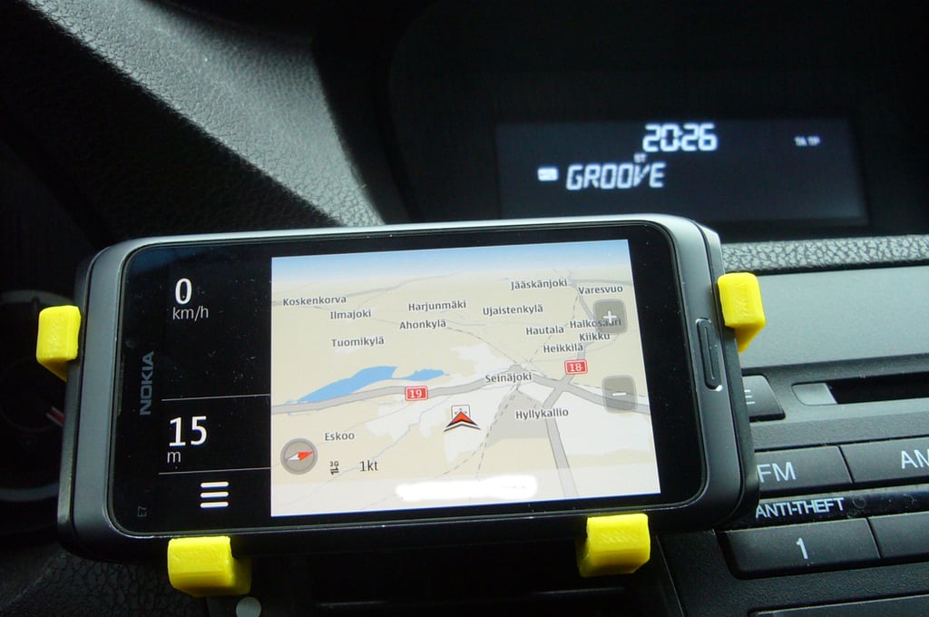 Universel GPS bilventilmontering og Nokia E7 holder