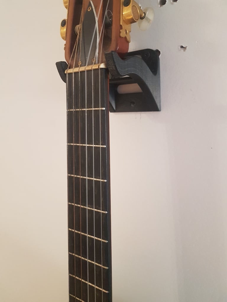 Bredere vægmontering til spansk guitar