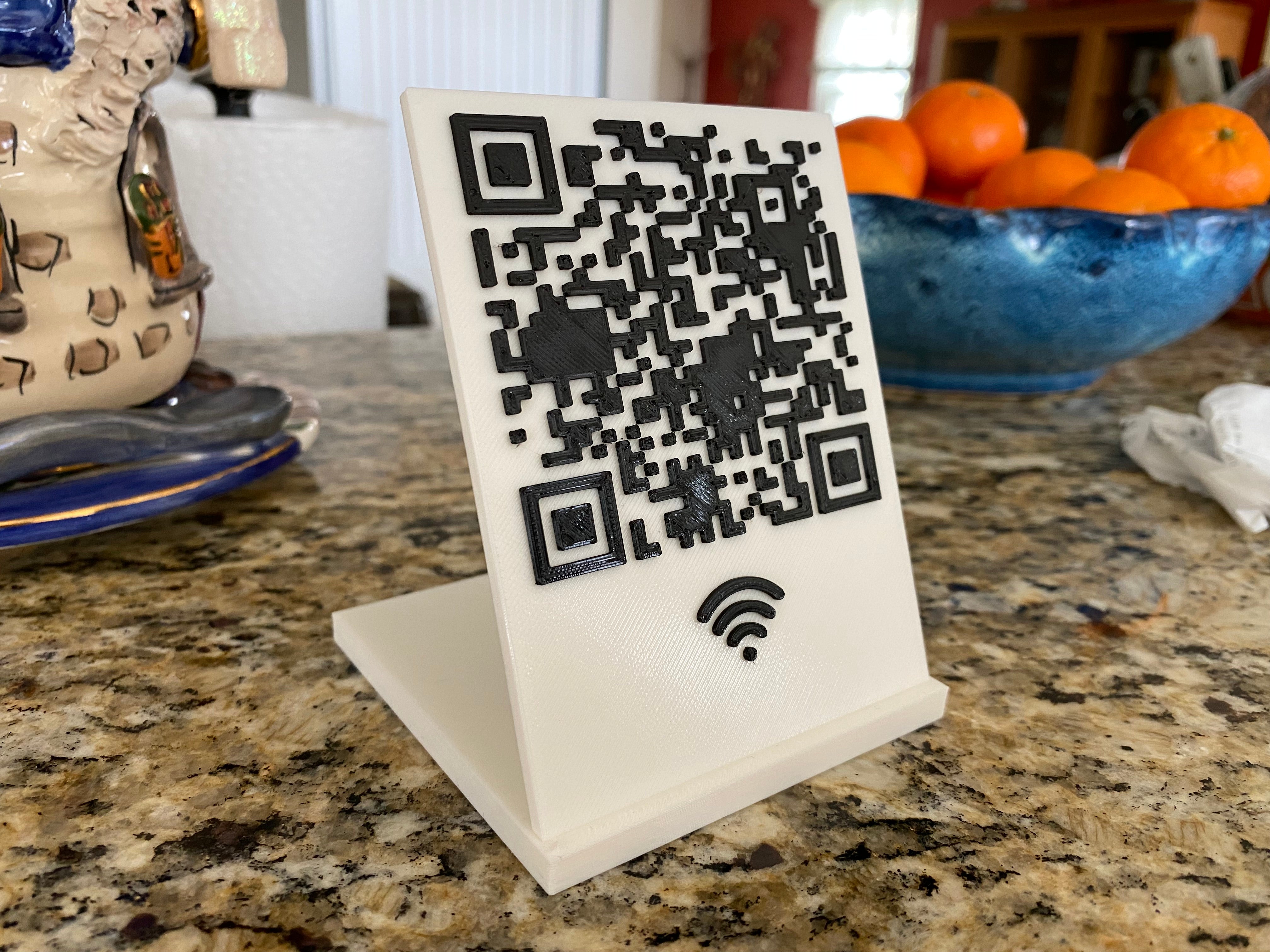 WiFi QR-kodeskilt med stander