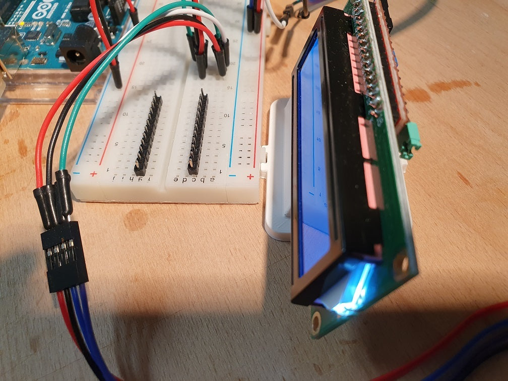 Universal LCD-holder med skråstik til standard Steckbrett til Arduino og Raspberry Pi