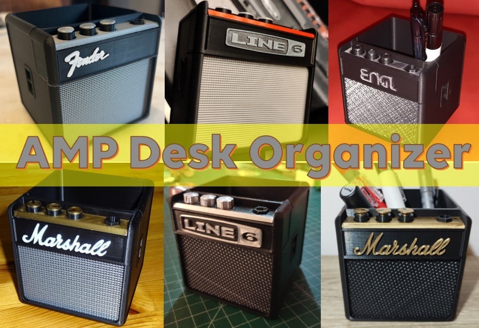 AMP Skrivebordsorganisator til Guitar- og Musikentusiaster