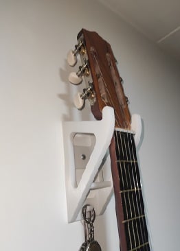 Vægbase til ophængning af guitar