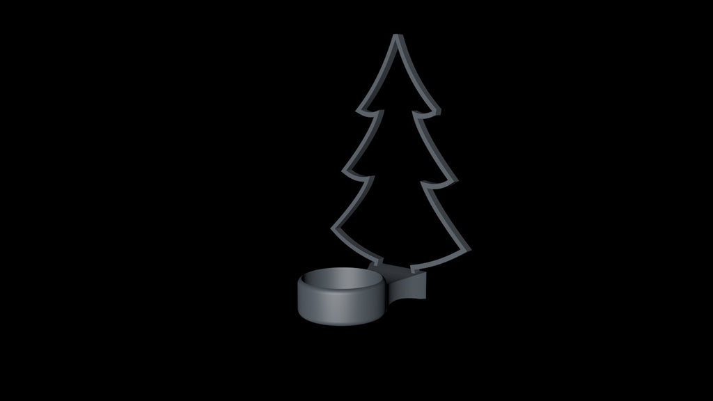 Juletræ med Tealight Lysestage Holder