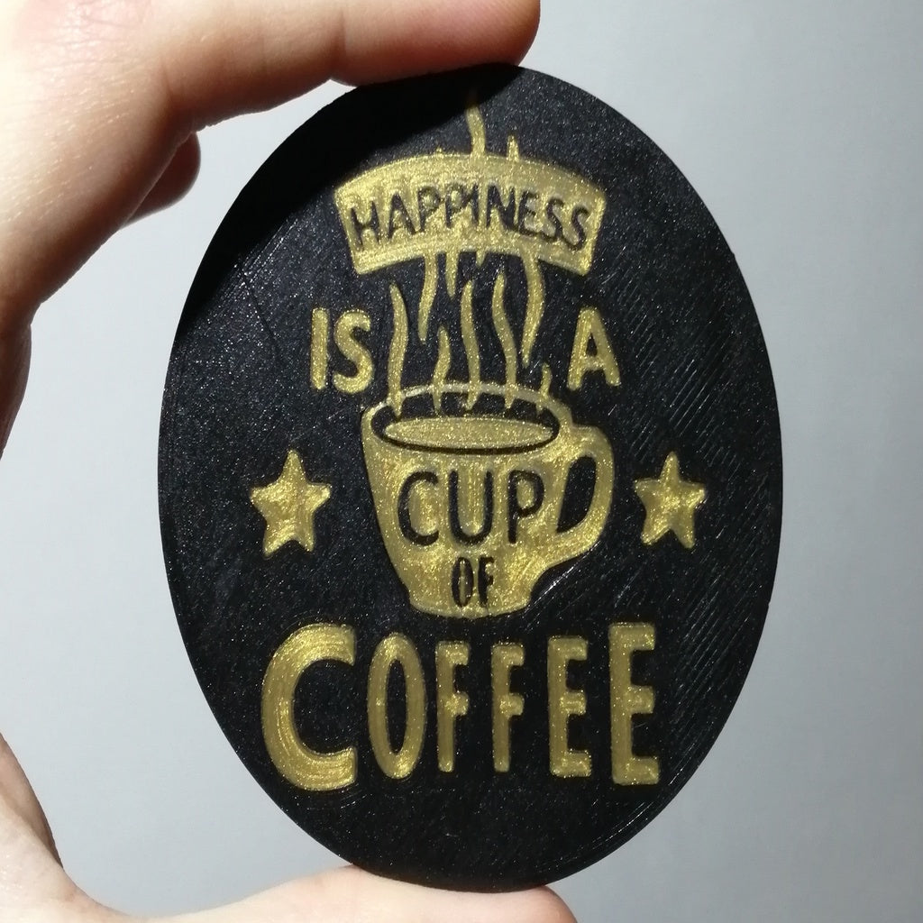 Kaffebrik med Multipass multicolor print "Coffee Happiness"