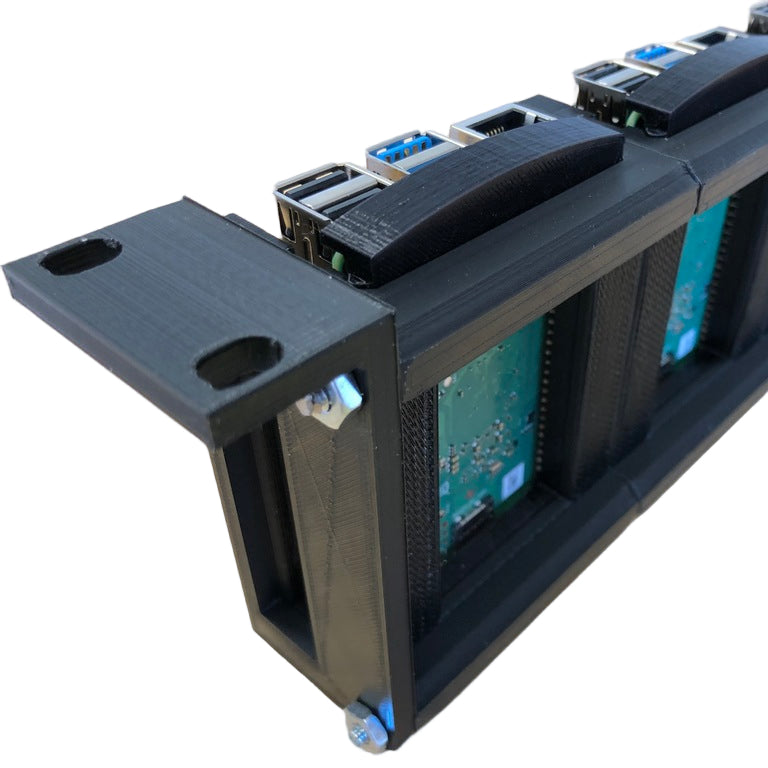 1u Rack For Multiple Raspberry Pi Raspberry Pi 4 1U 19-tommer server rack kit | Køb her | Kun 799