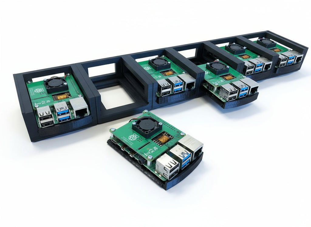 Raspberry Pi Server Rack Display Raspberry Pi 4 1U 19-tommer server rack kit | Køb her | Kun 799