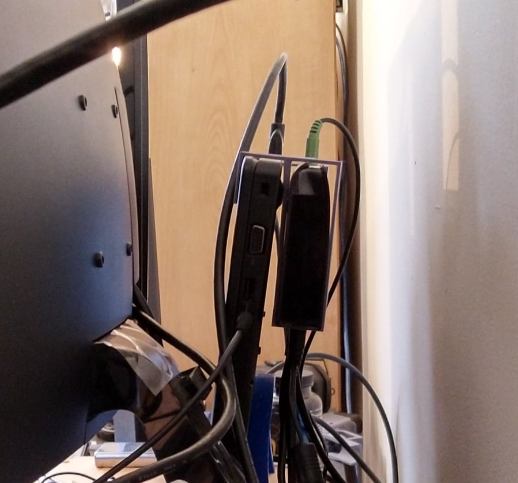 Vertikal USB Dock Laptop Mount til Kensington, Dell og Lenovo