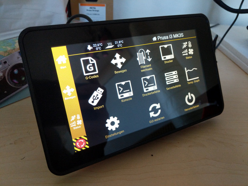 7" Touchscreen etui med indbygget blæser til Raspberry Pi 4