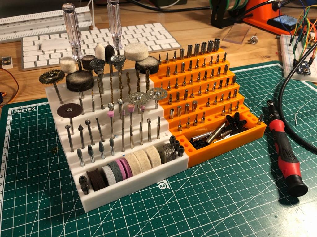 Lille skruetrækker bit-organizer til præcisionsværktøj