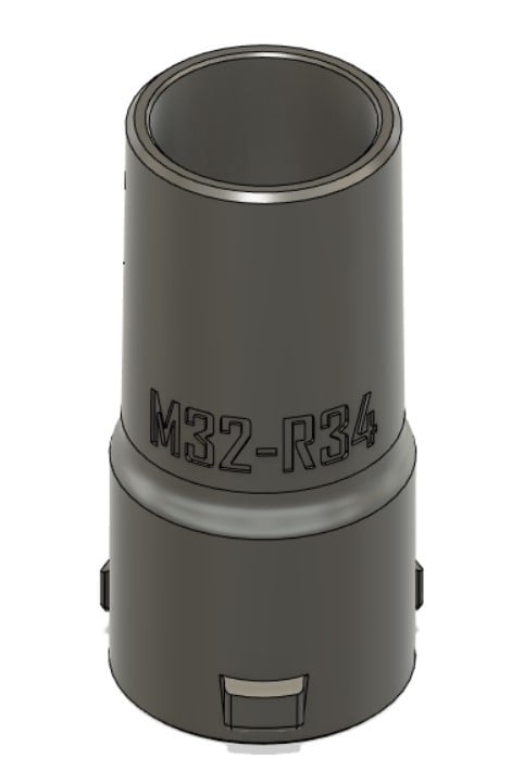 osVAC M32-R34 Adapter til Miele og Bosch Home Professional støvsugertilbehør
