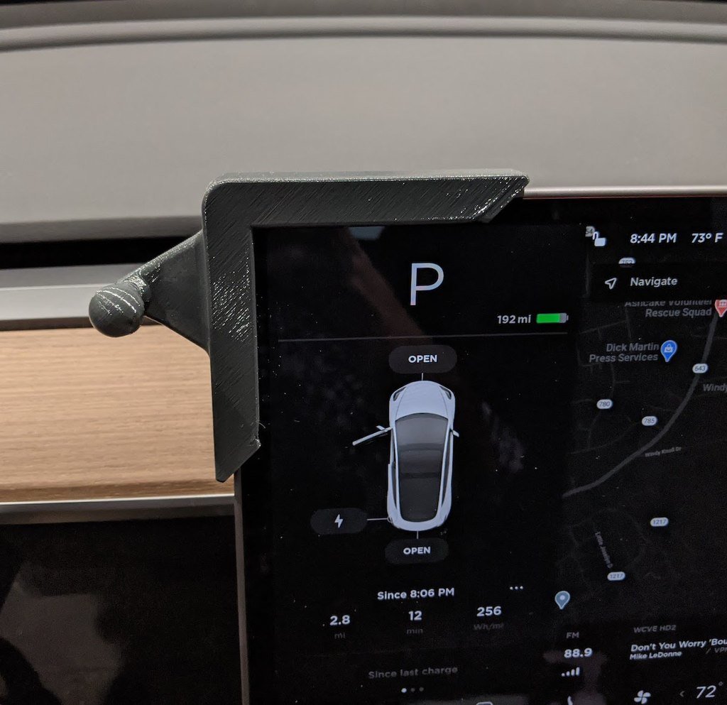 Tesla Model 3 Skærmmontering til Telefon og Pop Socket med 17mm Kugle