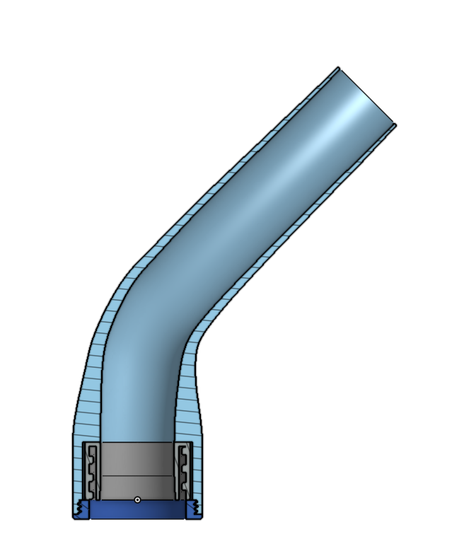 Svingbart støvsuger slangeconnector til 35mm og 40mm slanger