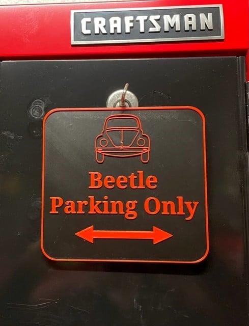 Volkswagen Beetle Parkeringskilt til Garage