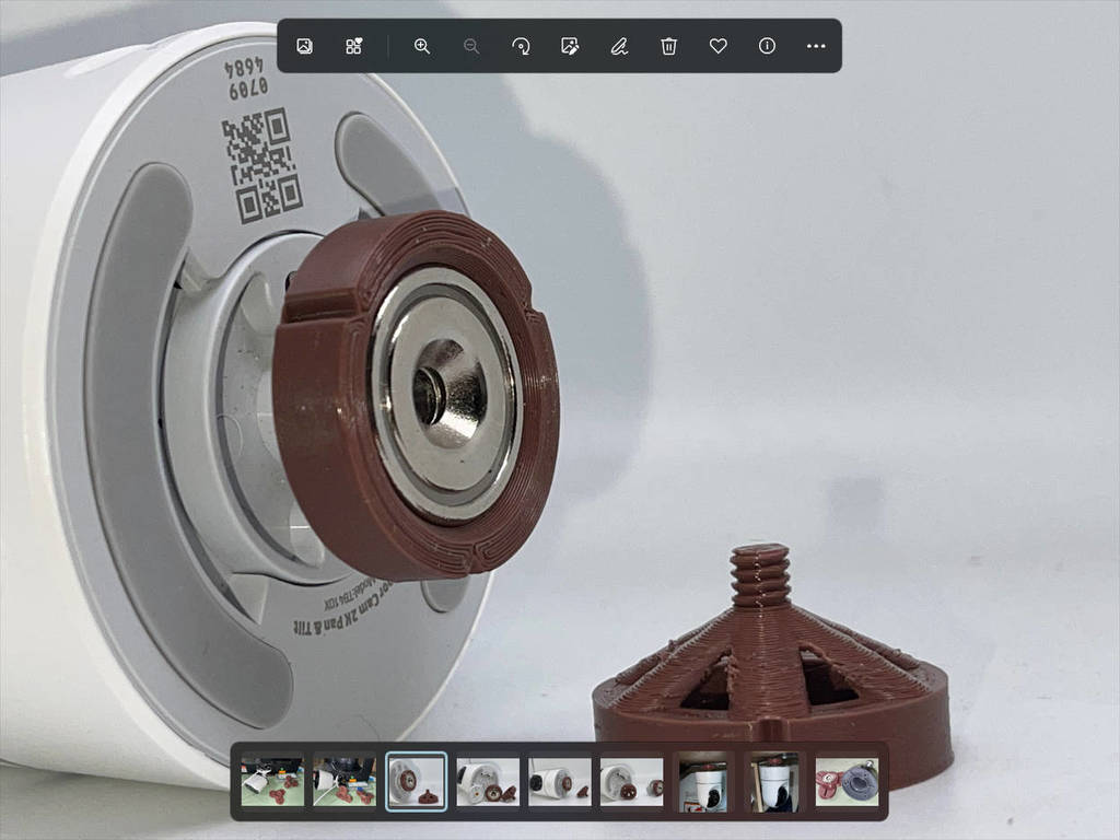 Magnetisk Indendørs Kameramontering på Nedhængt Loft til Eufy, GoPro eller andre standard 1/4" kamerasstandere