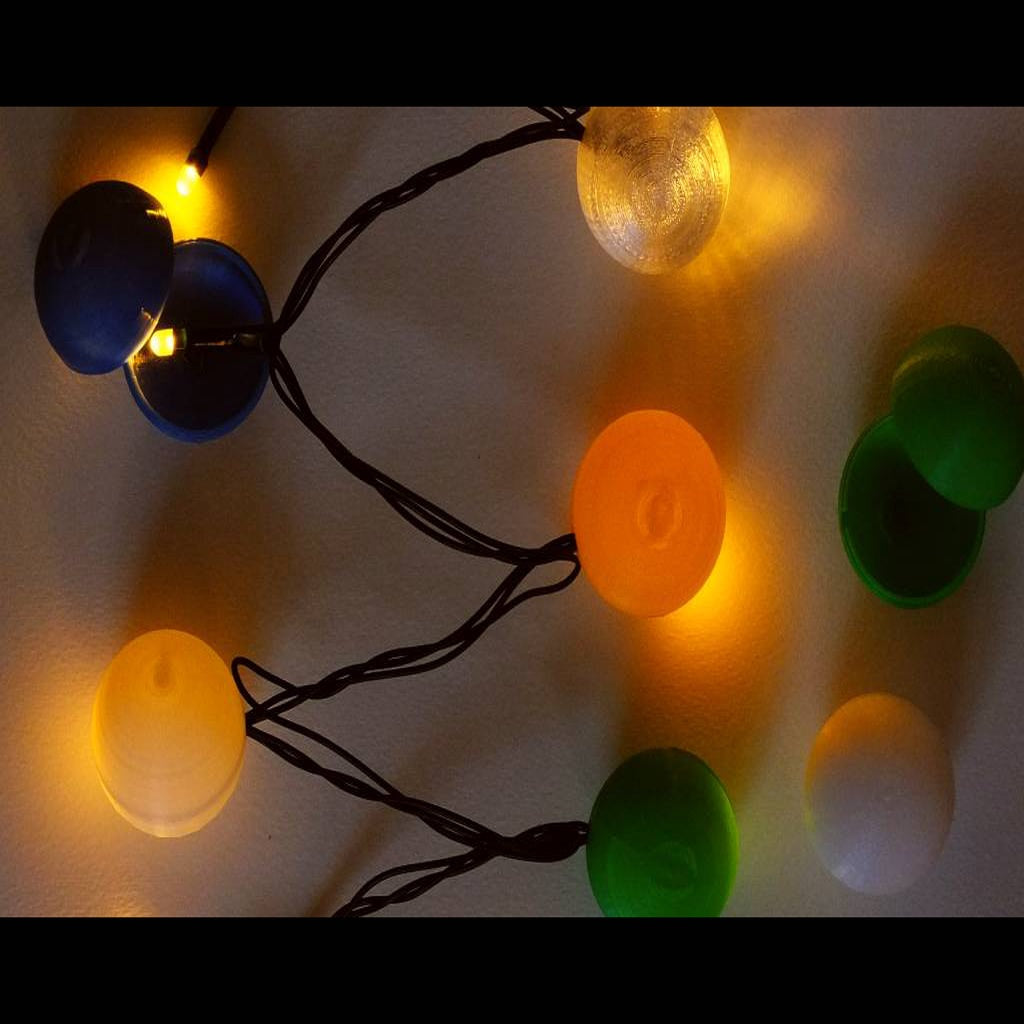 LED Juletræskugle med Lys