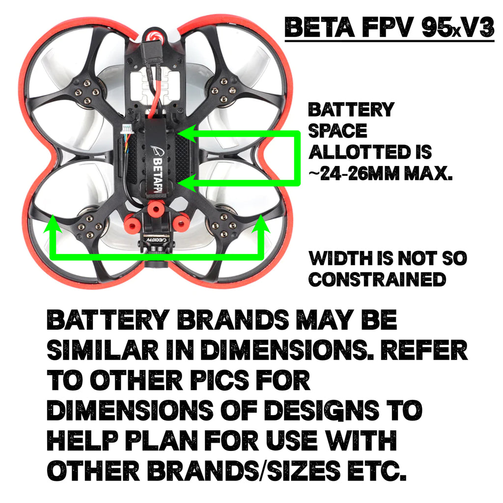 Beta FPV 95x Drone Batteri Holder