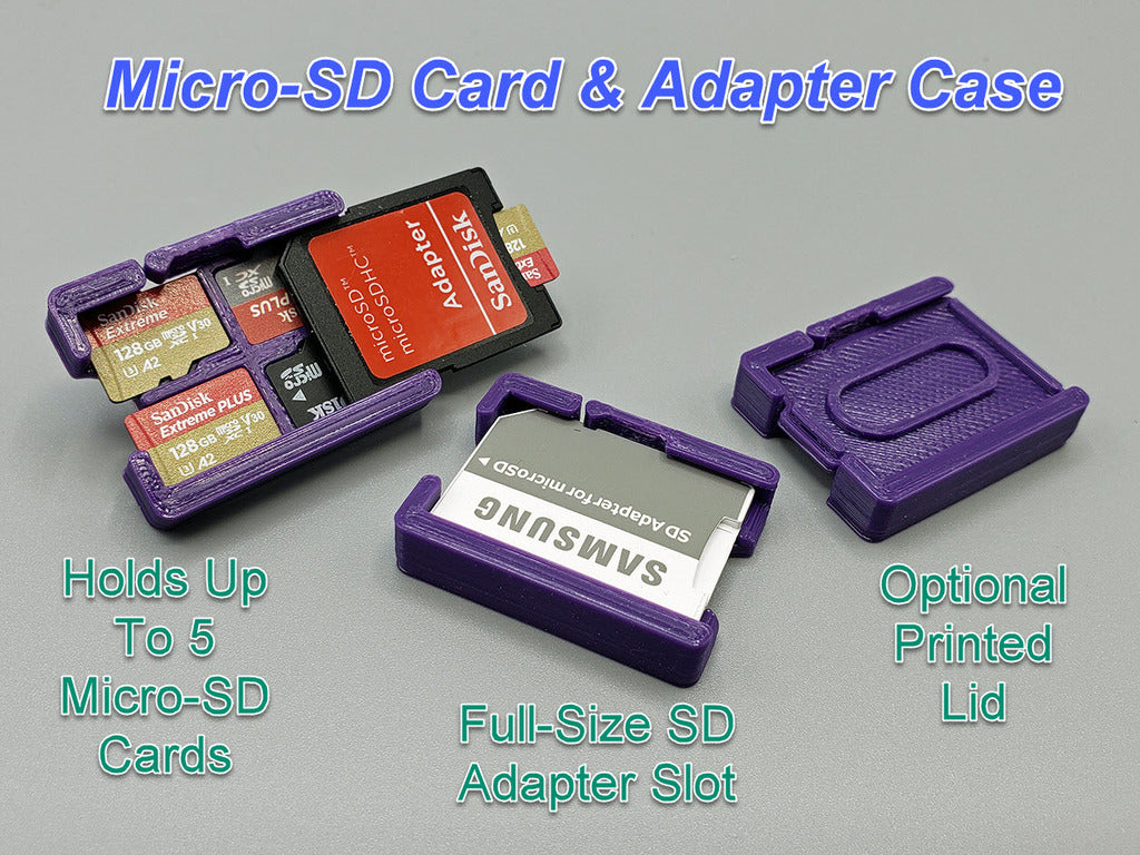 Micro-SD Kort & Adapter Etui, Lille