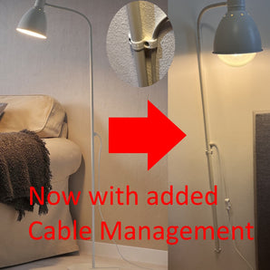 IKEA Lersta lampe vægmontering med kabelstyring (3 dele)