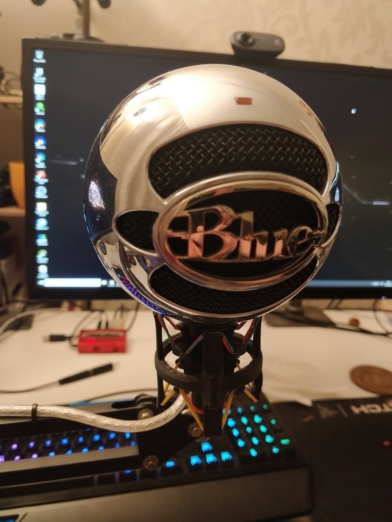 Mini shock-mount til Blue Snowball Mikrofon