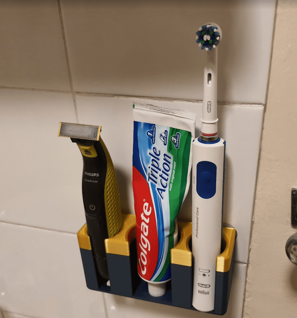 Badeværelses Caddy til Oral B Pro 570 Tandbørste, Tandpasta og Phillips OneBlade