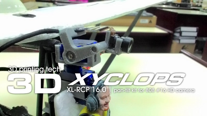 XL-RCP 16.0 XYCLOPS: Cockpit-kamera pan-tilt til 808 #16 HD cam til ES Drifter Ultralight