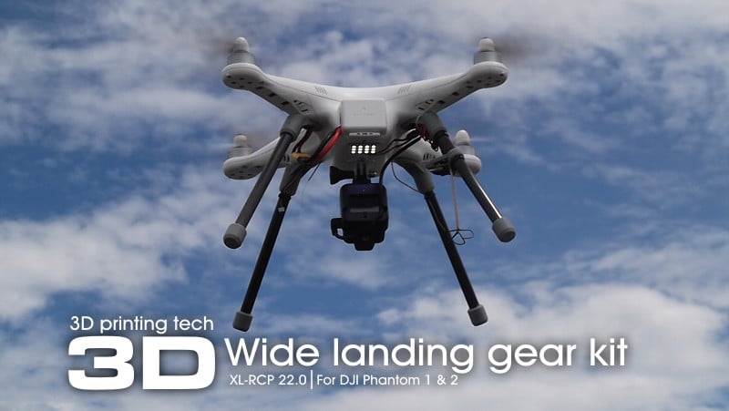 XL-RCP 22.0 Bredt landingsgear kit til DJI Phantom serien